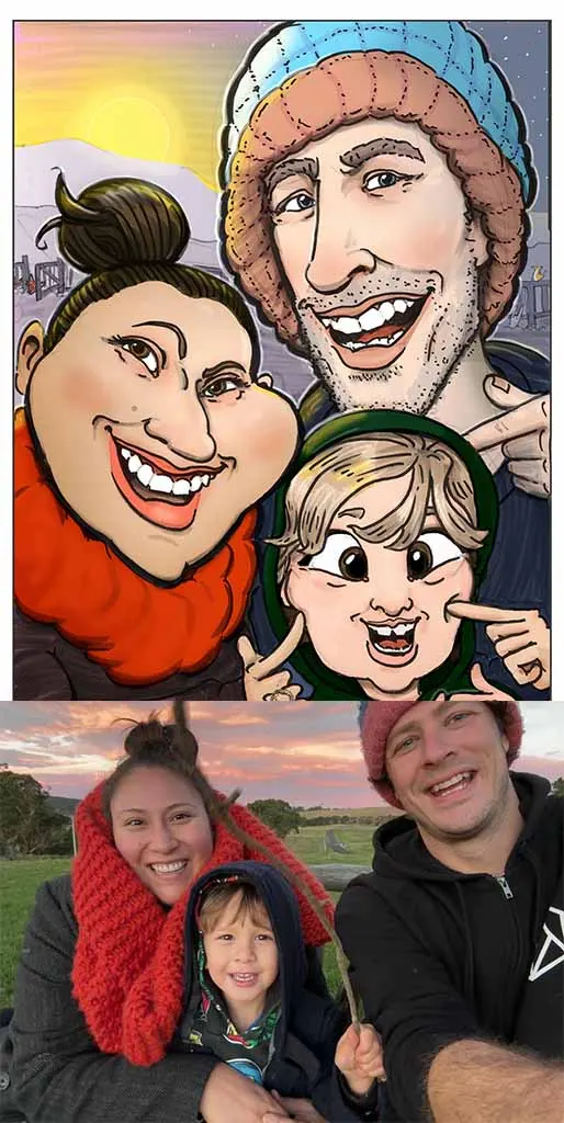 Caricature artwork: Digital Colour example2