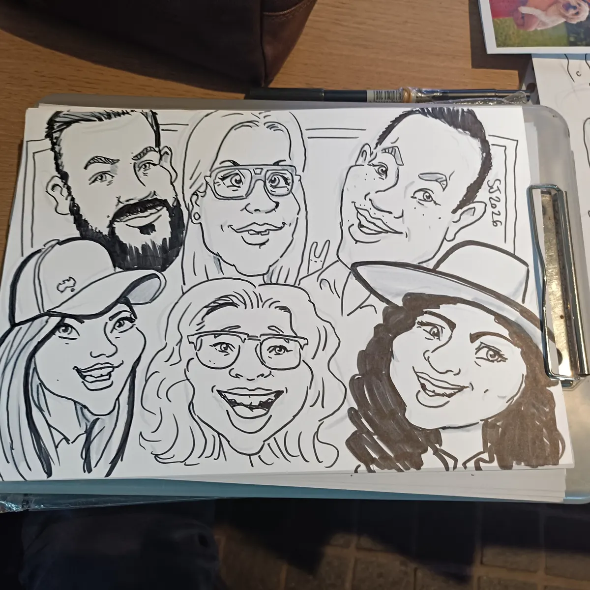 Caricature artwork: Corporate example In One